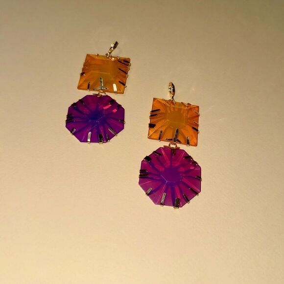 Crystal drop earrings M669 - Picture 2 of 4